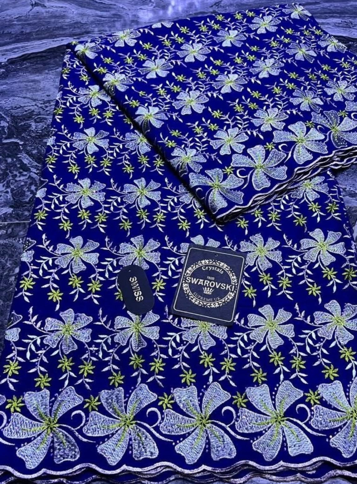 SWAROSKI LUXURY BLUE TABLE RUNNER