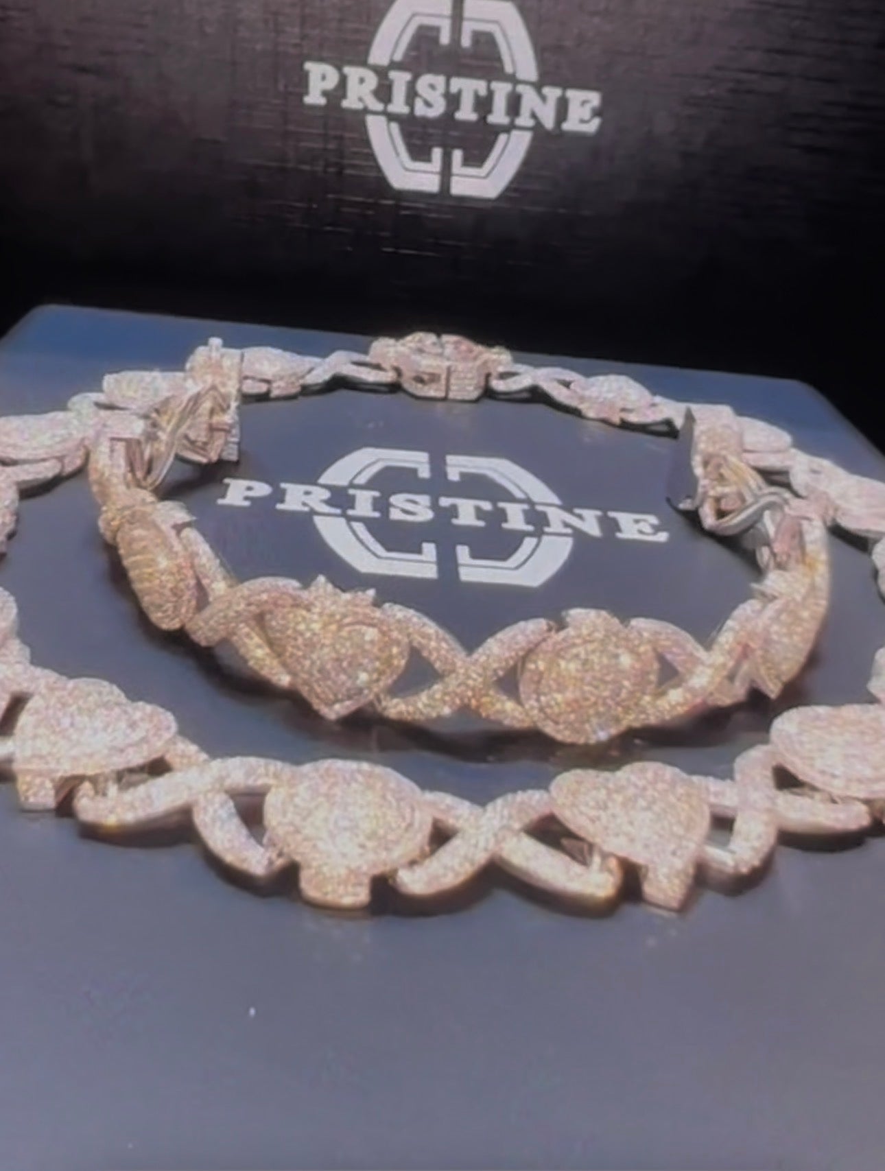 Heart & X Diamond El Necklace Set