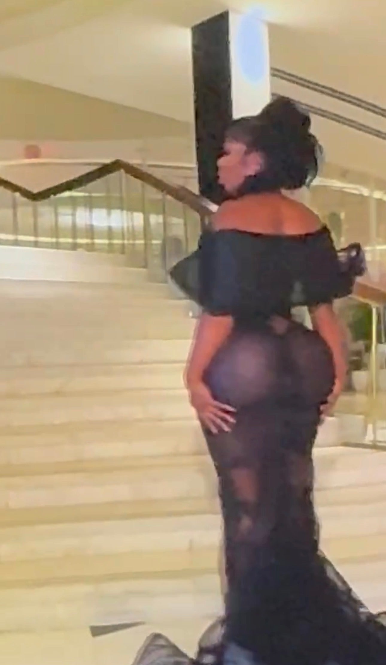 Elegant Vintage Evening Sheer Gown Dress