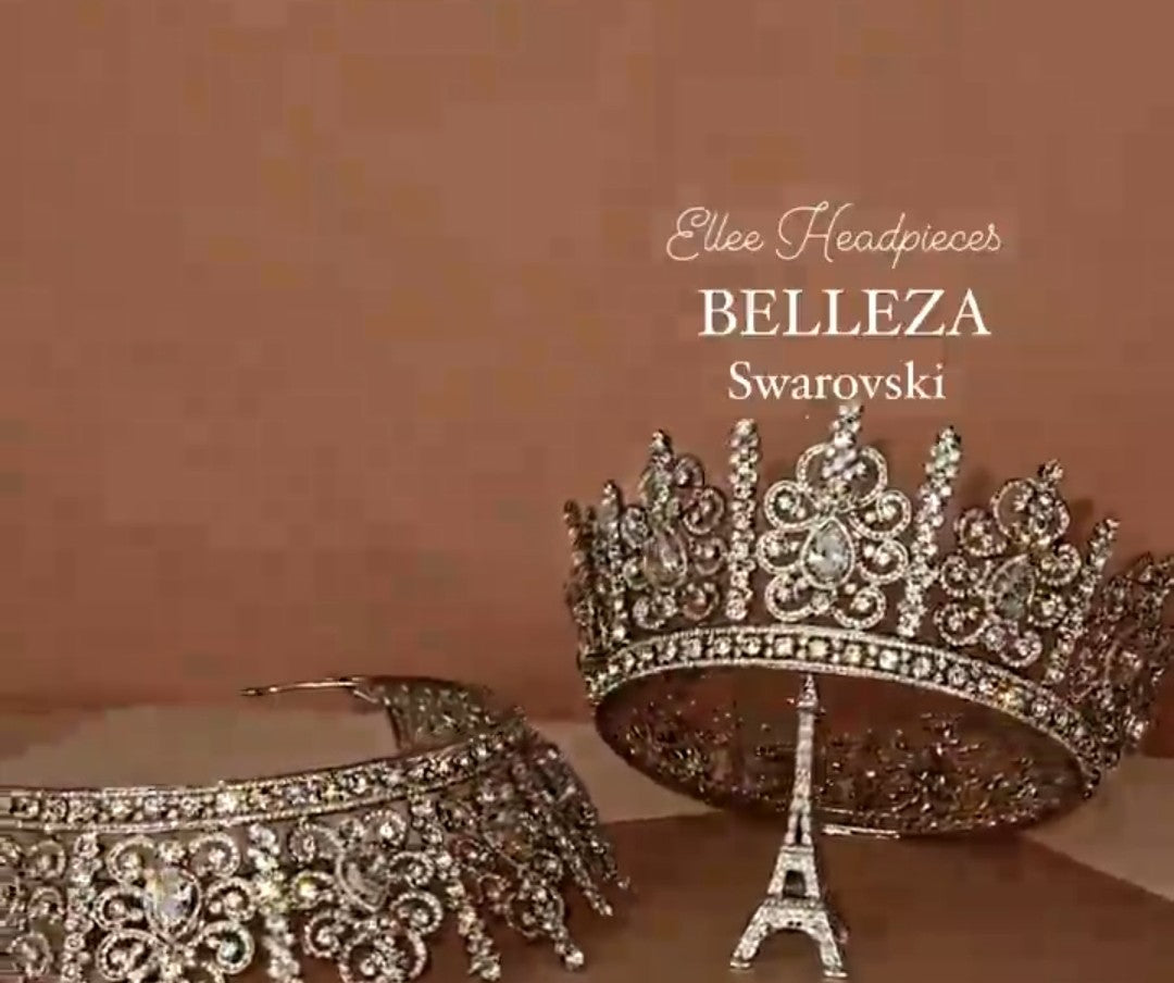 Belleza Majestic Swarovski Crystal Bridal Royal Crowns