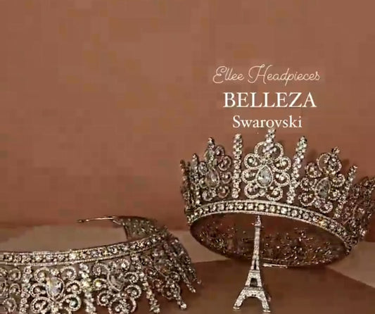 Belleza Majestic Swarovski Crystal Bridal Royal Crowns